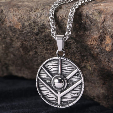 Viking shield necklace