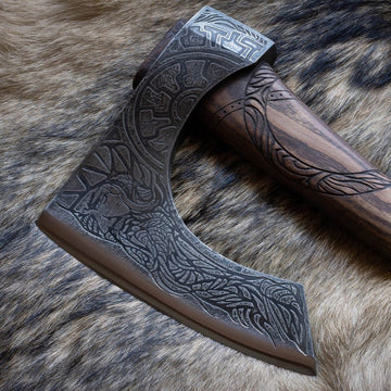Bearded viking axe