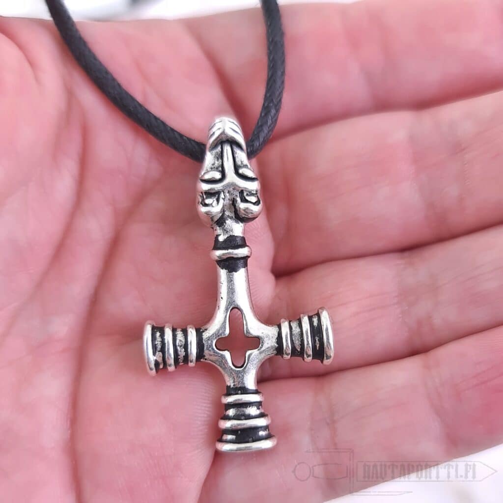 Wolf cross necklace
