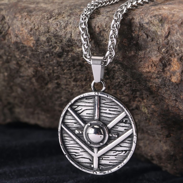 Viking shield necklace