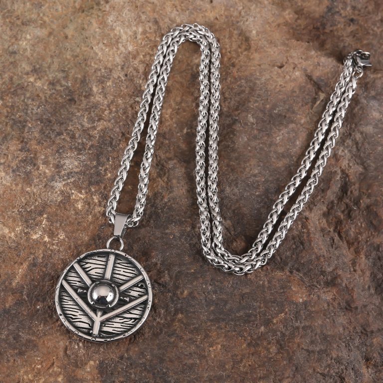 Viking shield necklace