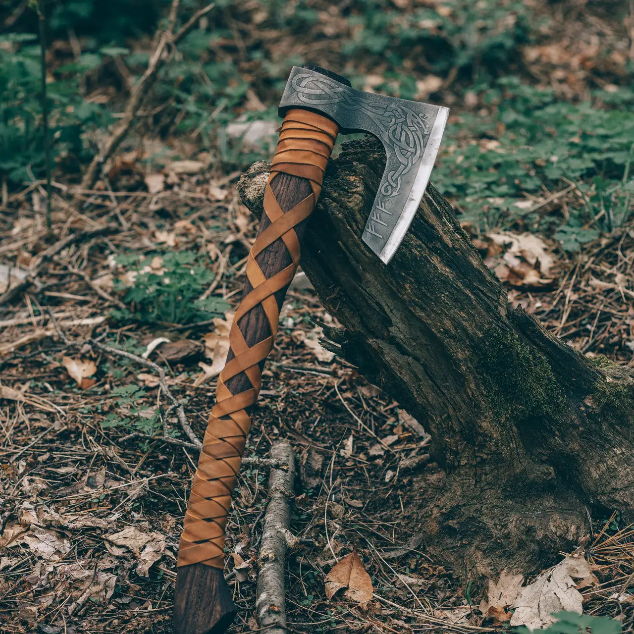 Etched Viking axe