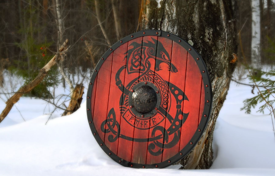 Custom wolf shield