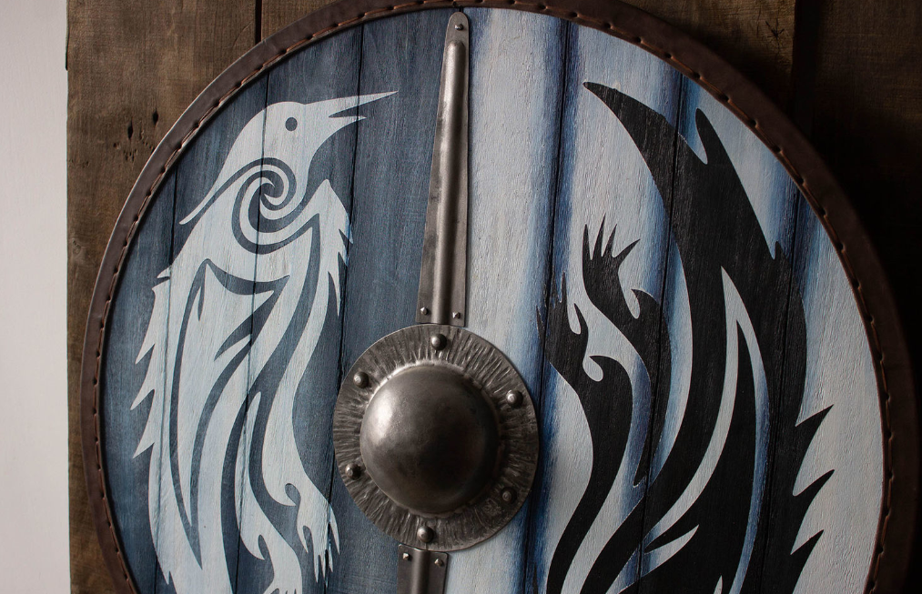 Raven viking shield
