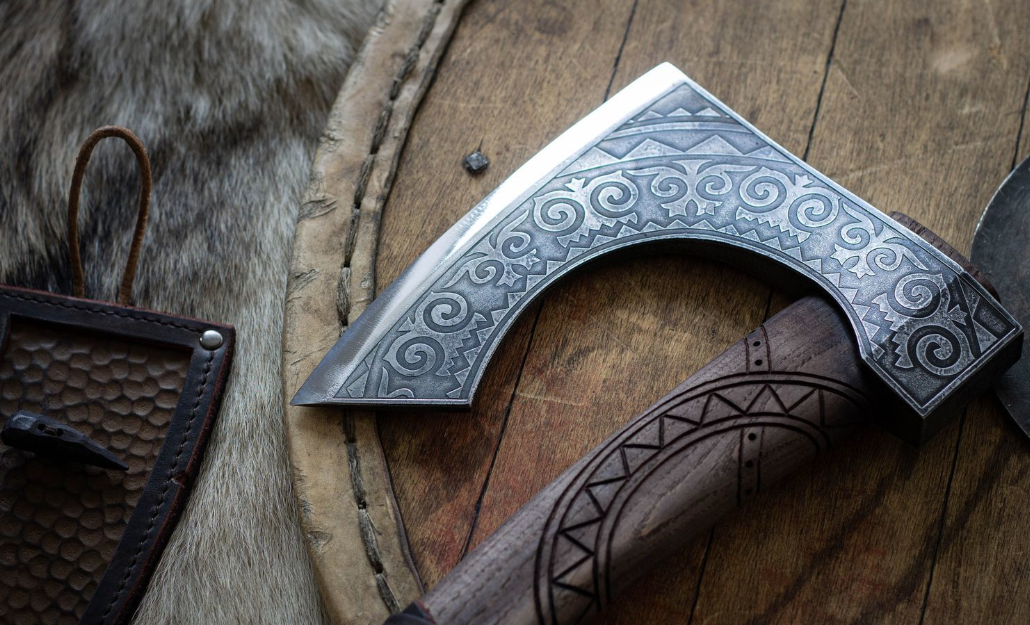 etched norse axe