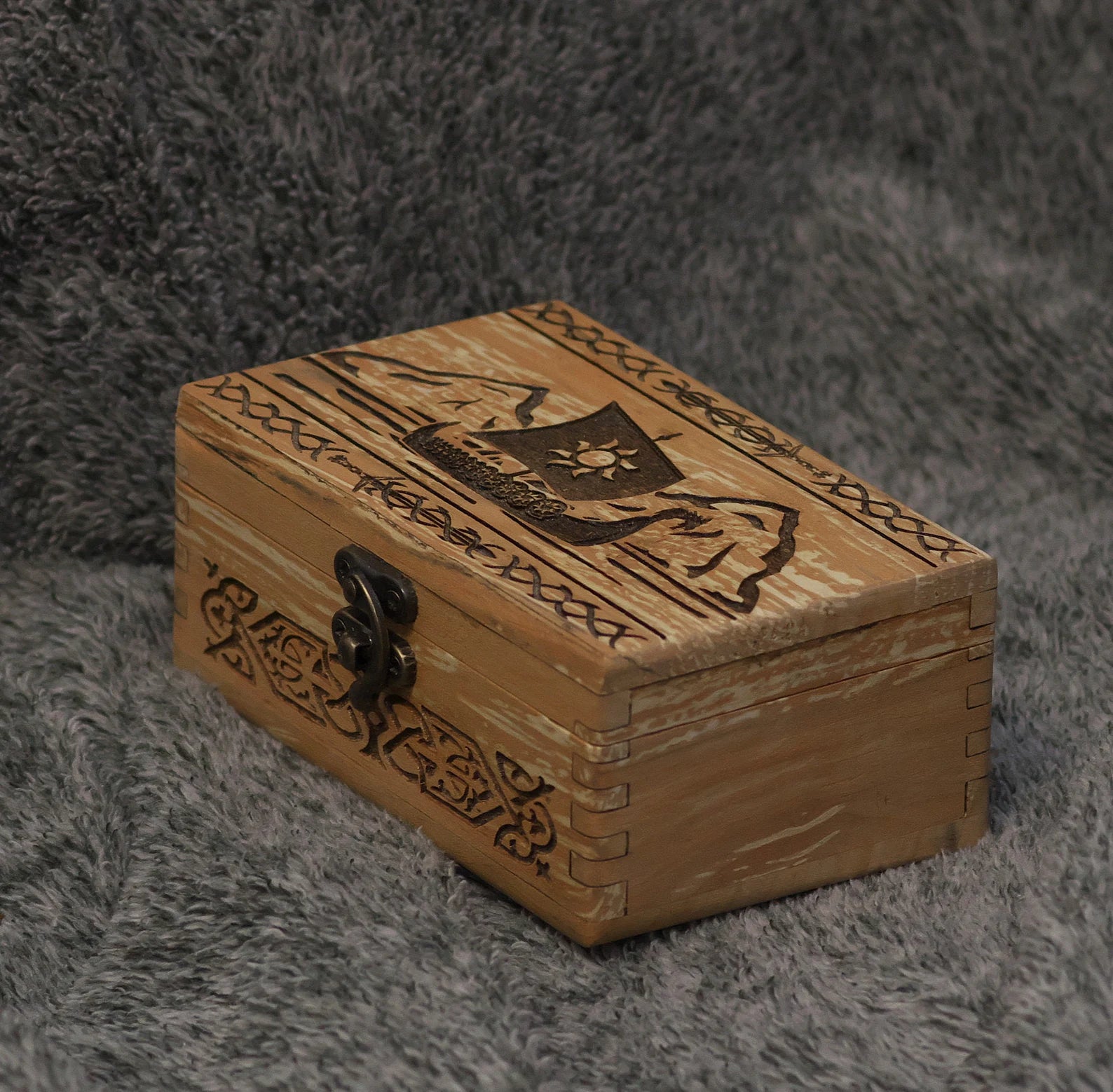 wooden viking box