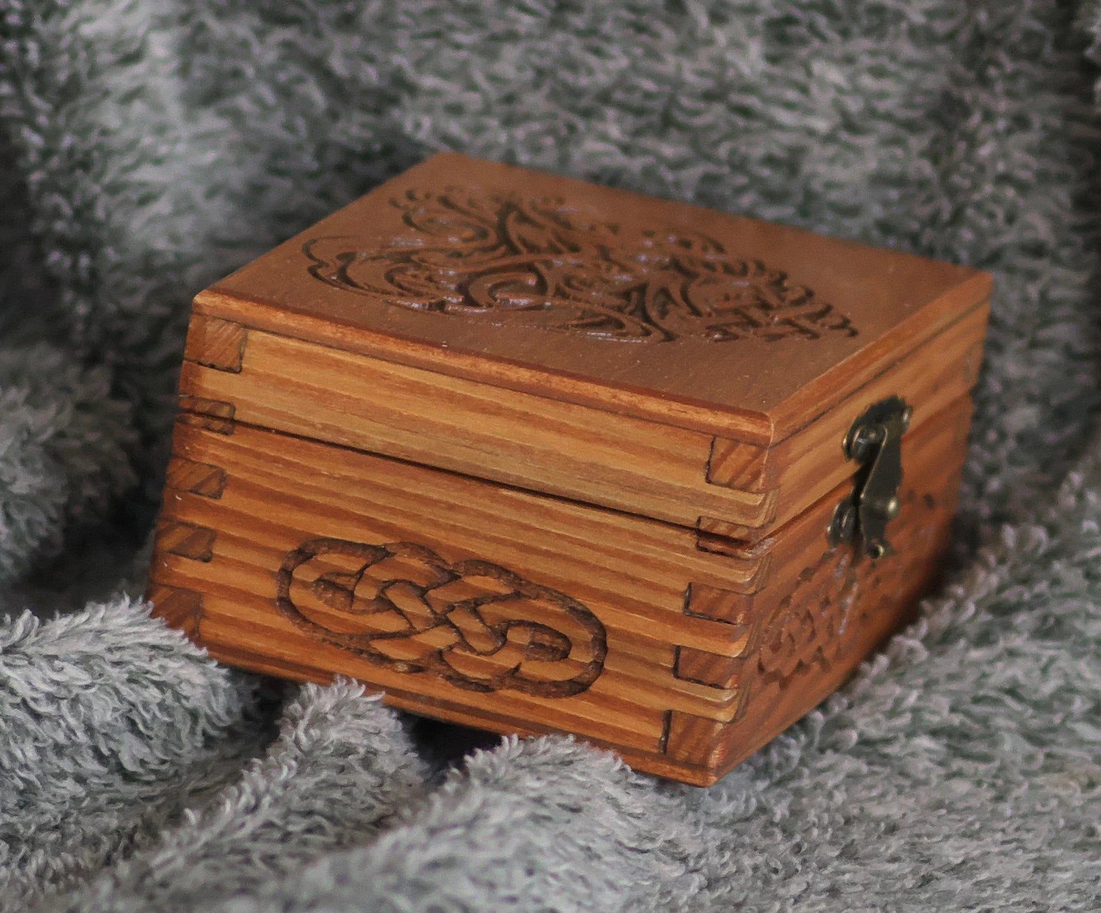 engraved viking chest