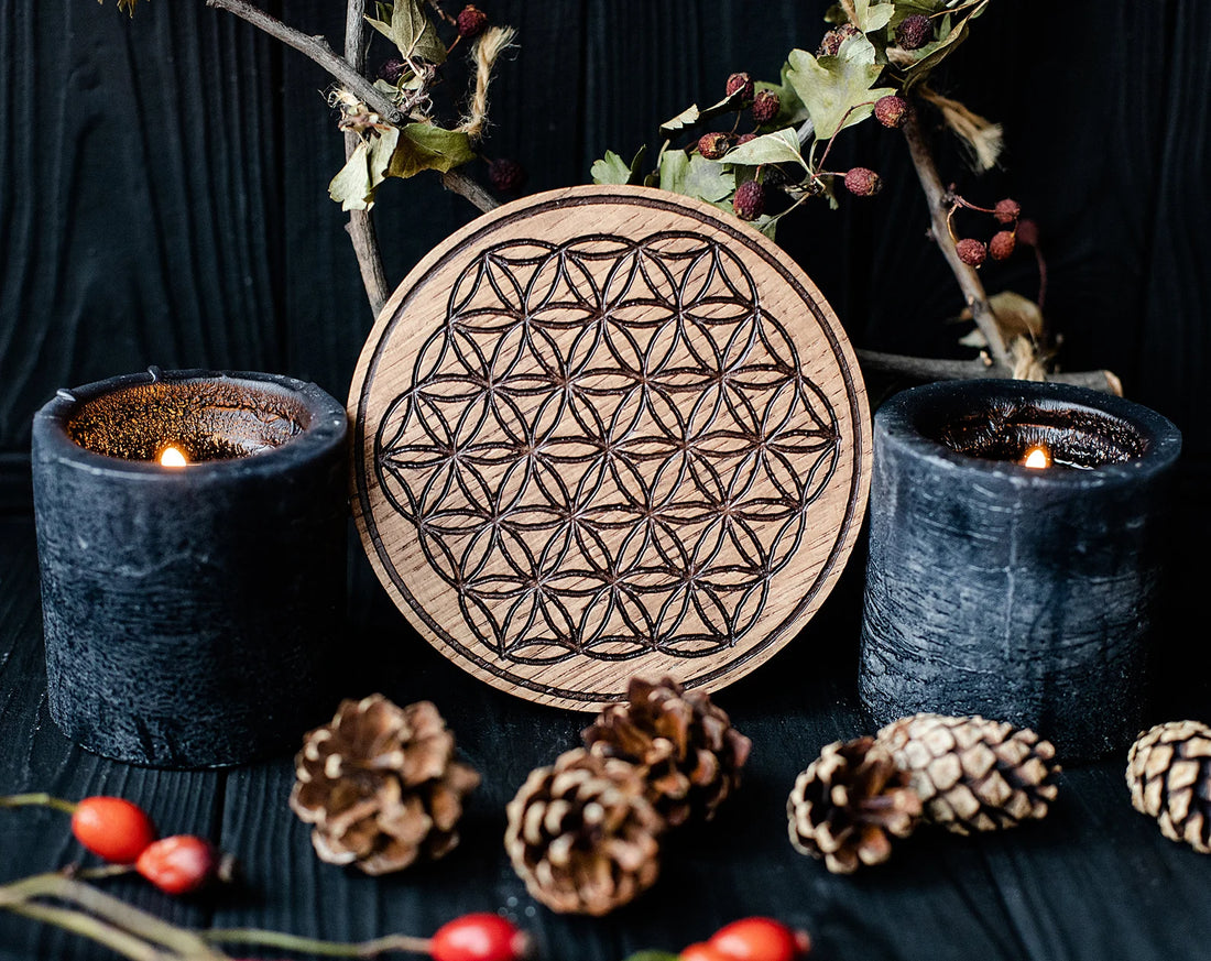 engraved flower of life