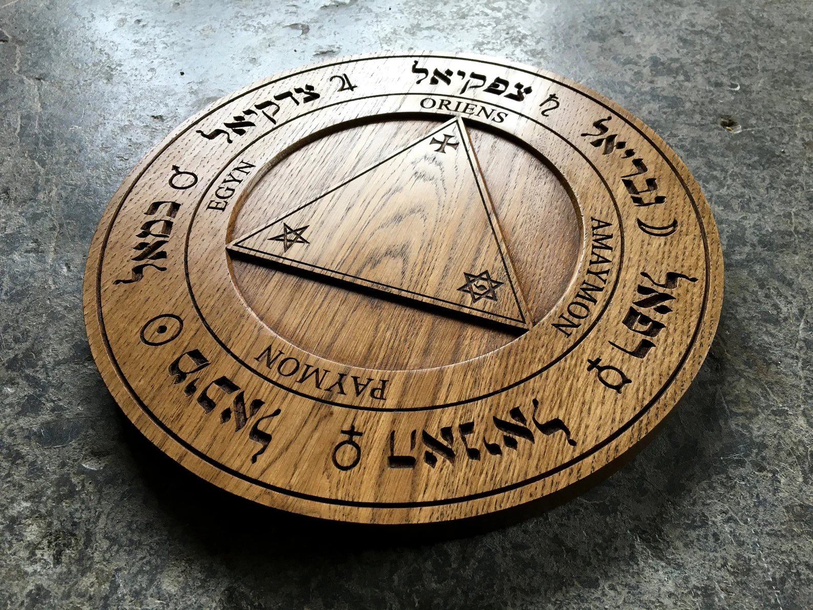 wooden Trithemius’ Table of Practice 