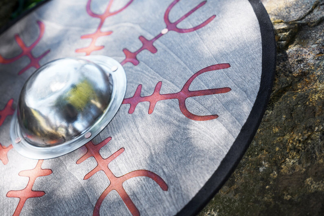 Vegvisir Nordic Shield | Viking Compass Shield for Reenactment & Decor