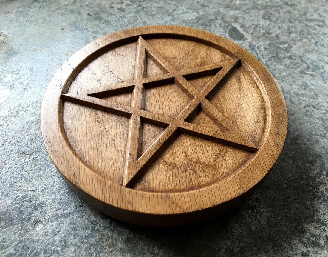 hand carved pentacle