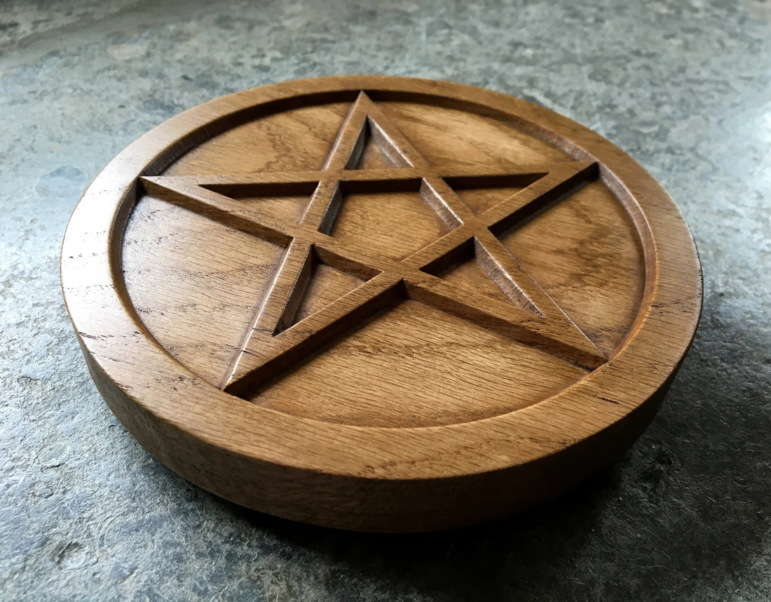 hand carved pentacle