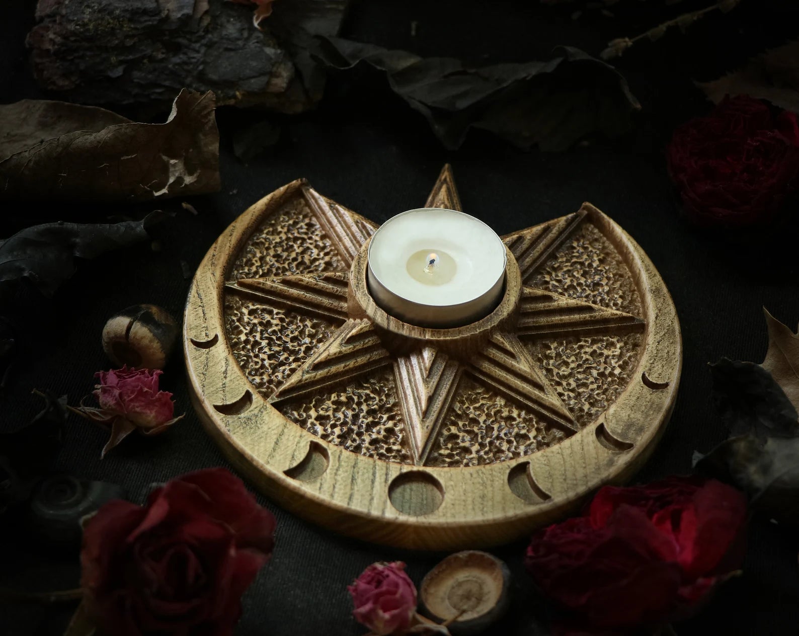 pentacle candle holder 