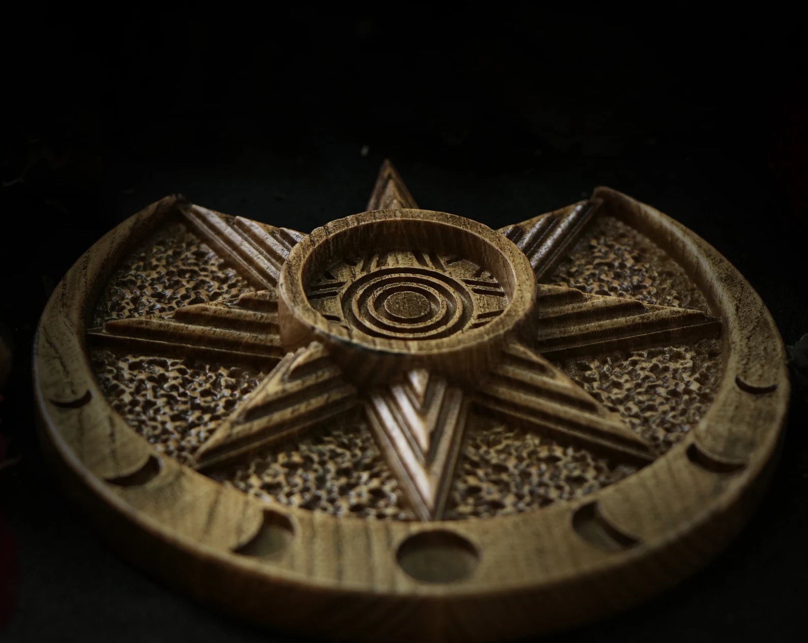 carved candle holder