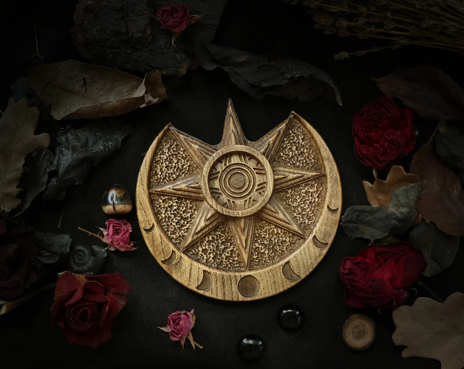 wooden candle holder