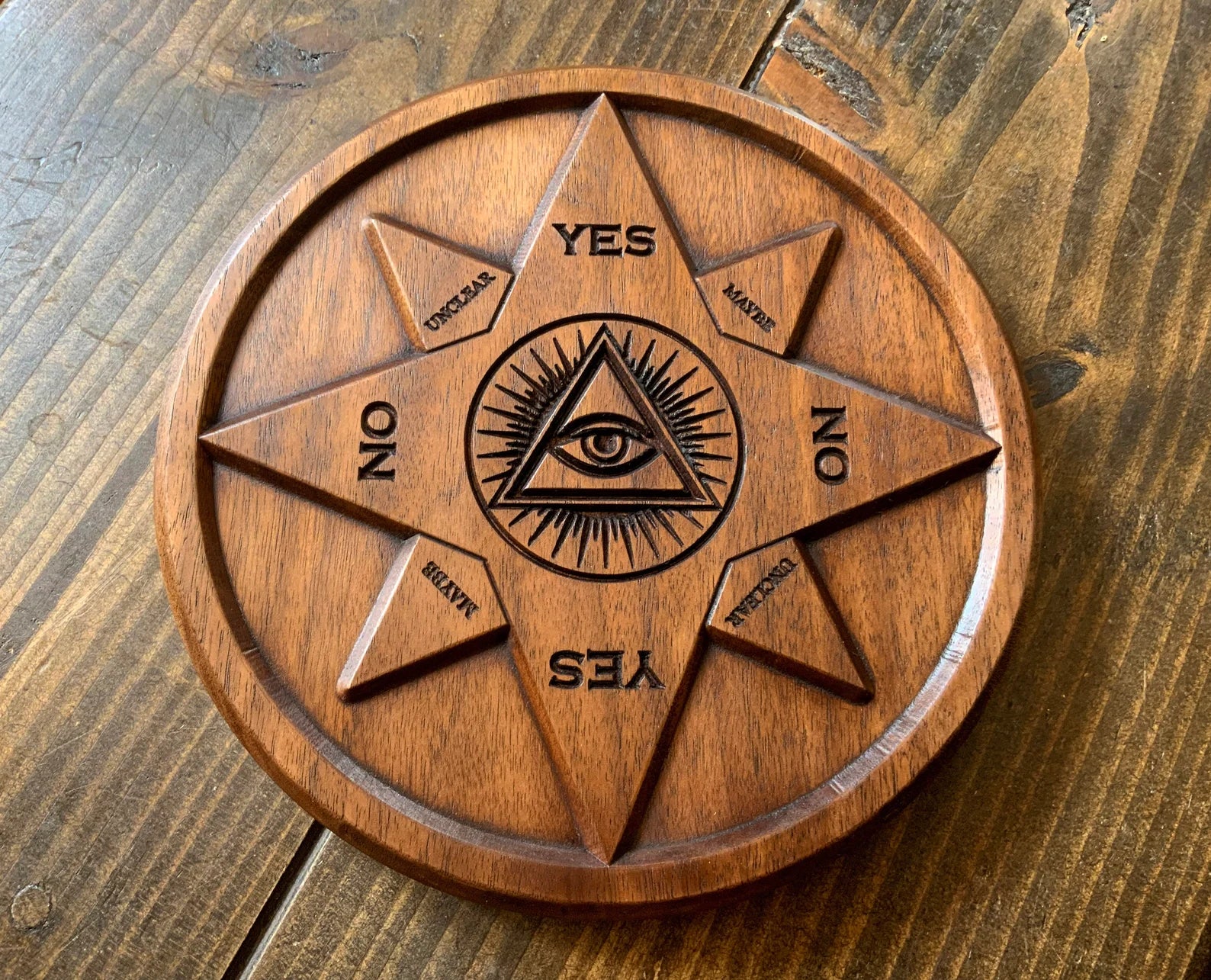 wooden talking board