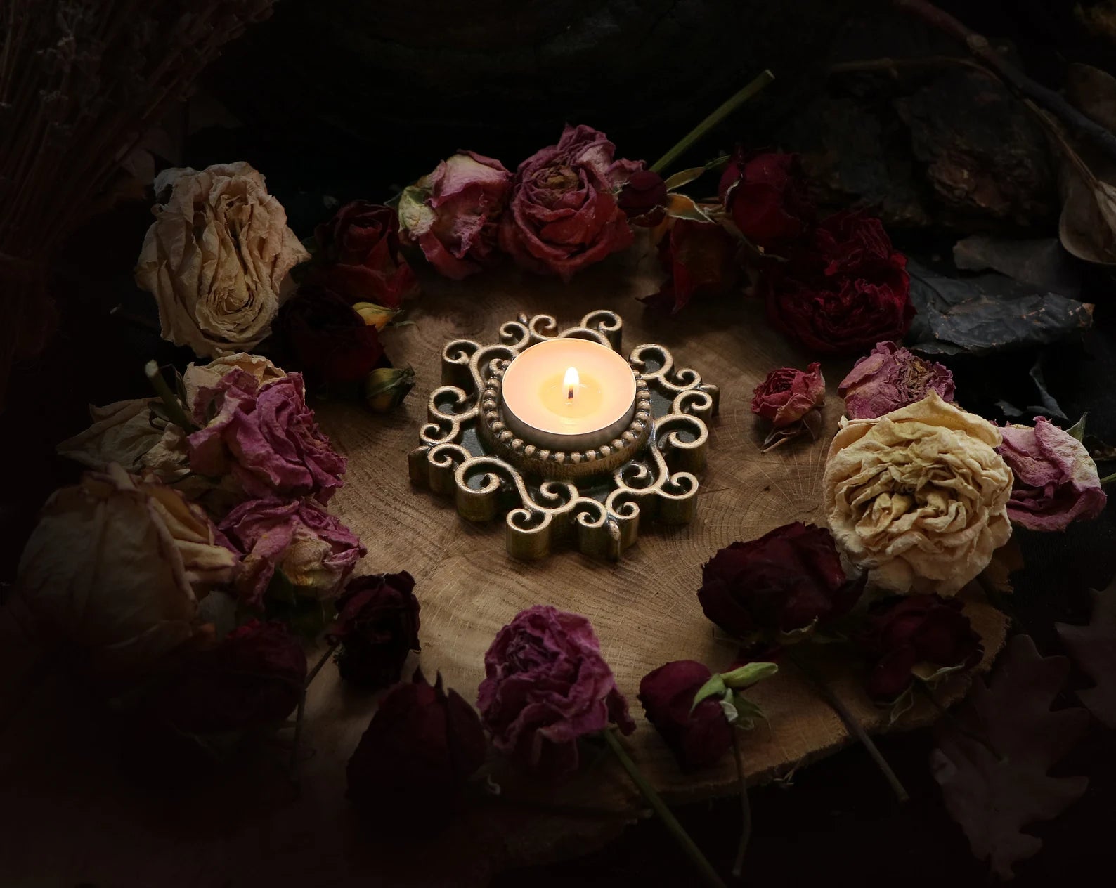 occult candle holder