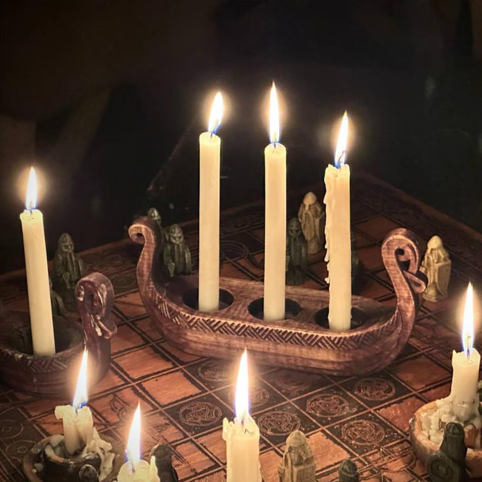 carved candle holder