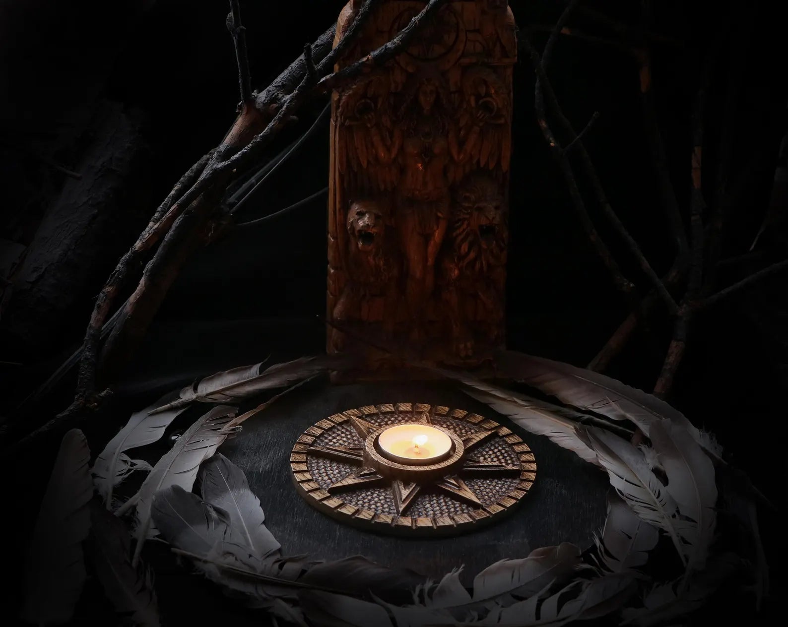 pagan altar decor