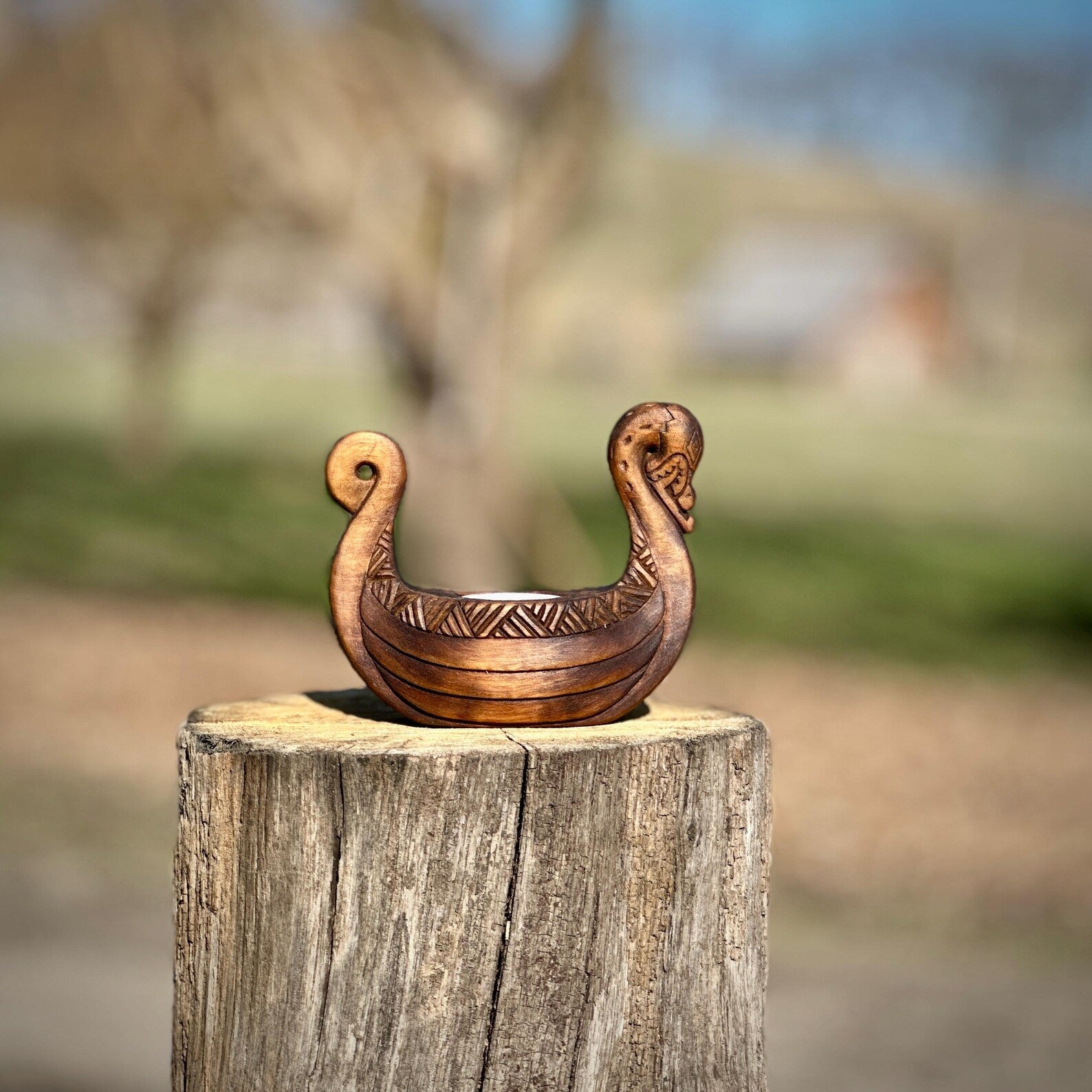 carved drakkar